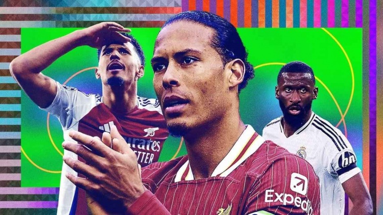ESPN年度10大中后衛(wèi)：范迪克當(dāng)選最佳，阿森納2將前4，呂迪格第3
