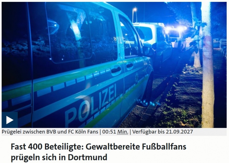 400人打群架！沙爾克球迷拉停火車，與多特和科隆球迷在林間斗毆